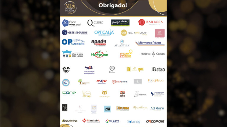 Agradecimento aos parceiros e patrocinadores do Miss Póvoa 2024 (vídeo)
