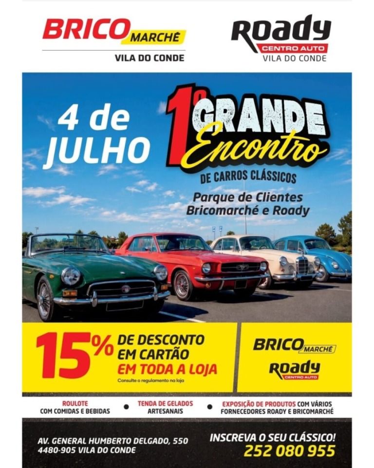 Roady de Vila do Conde recebe grande encontro de carros clássicos